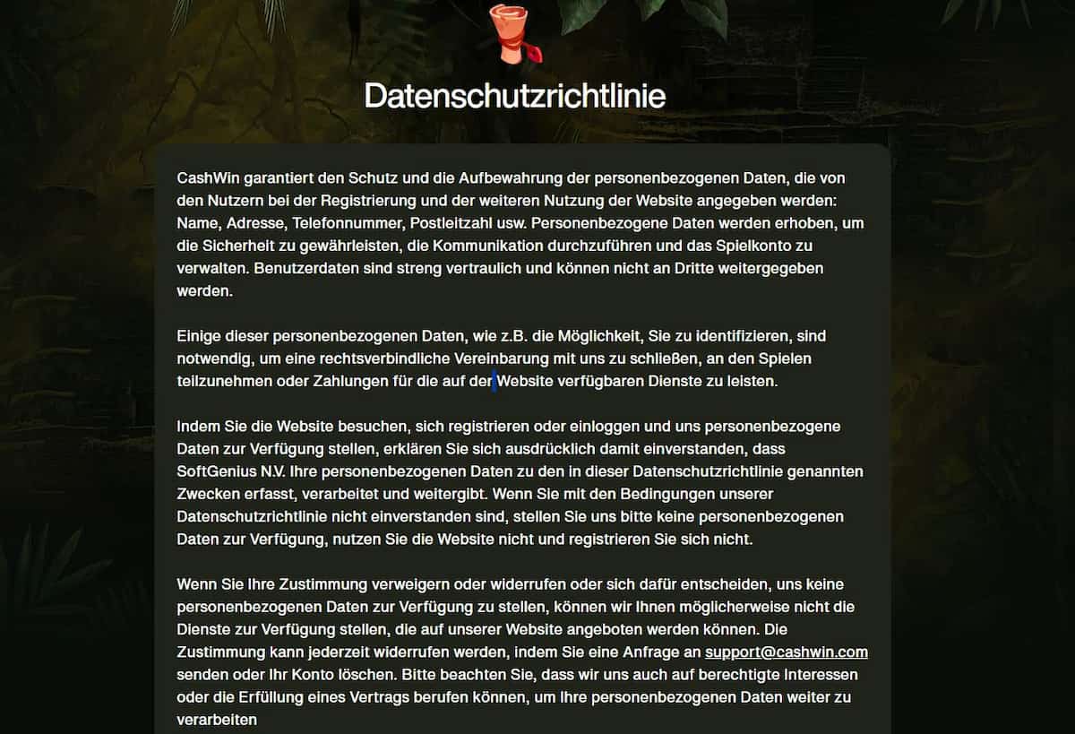 Datenschutzrichtlinie