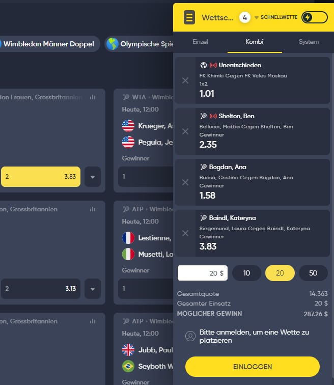 Instant Casino Quoten