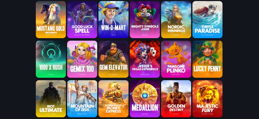 Zimpler Casino Spielauswahl