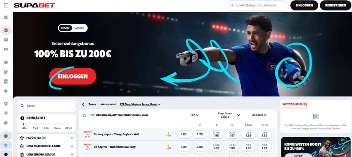 SupabetTennis Wetten