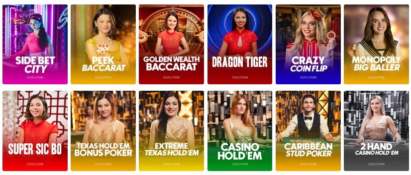 WSM Casino Karten und Tischspiele