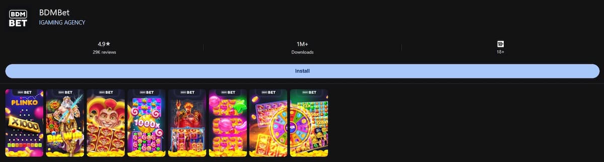 Webseite und App bei BDMbet