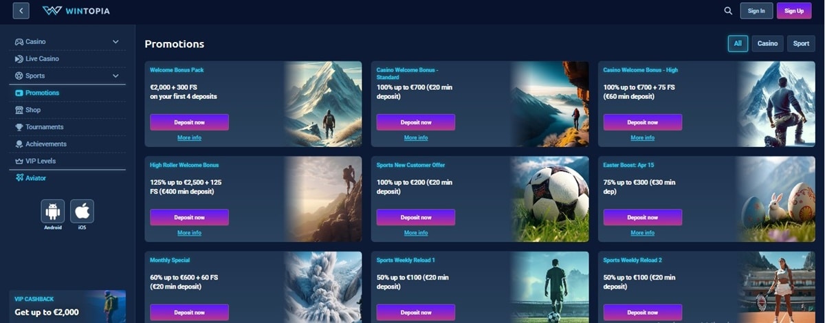 Weitere Bonusangebote & Promotionen