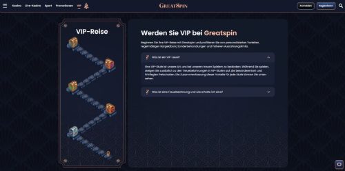 greatspin casino vip
